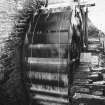 View of mill wheel.