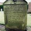 Detail of headstone.