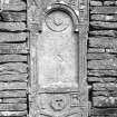 Interior.
Detail of wall monument dated 1733.