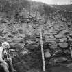 Excavation photograph; Vere Gordon Childe in foreground