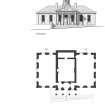 Thurso, Former Miller Institute: reconstructed ground floor plan and elevation, based on measured survey, 2000. Scanned copy of GV007545