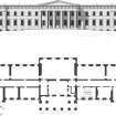 Edinburgh, Former John Watson's School: ground floor plan and elevation based on measured survey 2000. Scanned copy of GV007581
