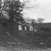 Copy of historic photographic view from SW.