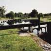 Lock gates and canal, view from WNW