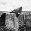 Pre-excavation photograph of Dolmen & capstone, from S.W.