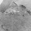 Knapperty Hillock, long cairn: oblique air photograph.