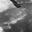 Oblique aerial view centred on the cropmarks of the ring-ditches, roundhouses and long barrow, taken from the N.