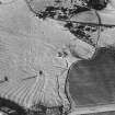 Wardhouse, Home Farm, hut-circles, enclosures and rig: aerial view.