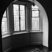 Window with decorative glass, Master bedroom, Craigie Hall, 6 Rowan Road, Dumbreck, Glasgow 