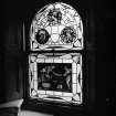 Stained glass window, Servants staircase, Ground Floor, Craigie Hall, 6 Rowan Road, Dumbreck, Glasgow 