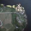 Aerial view of Urquhart Castle, Loch Ness, looking N.