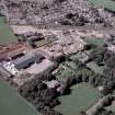 Aerial view of Sawmill, Nairn, looking NW.