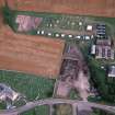 Aerial view of Portmahomack excavations 1998, Tarbat Ness, Easter Ross,  looking SSE.