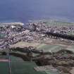 Aerial view of Brora and River Brora, East Sutherland, looking SE.