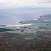 An oblique aerial view of Brackside, New Reay, Caithness, looking NE.