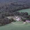 Aerial view of Auchindoune House, Cawdor, E of Inverness, looking N.