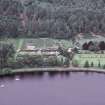 Aerial view of Dochfour Gardens, Loch Ness, looking W.