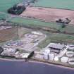 Aerial view of Sewage Treatment Plant at Allanfearn, NE of Inverness, looking ESE.