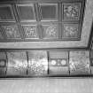 Interior view of Cairndhu Hotel, Helensburgh, showing detail of ceiling in drawing room.