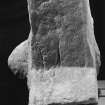 View of side of sculptured cross fragment (St Vigeans no.9).