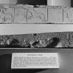 View of side panels of two recumbent grave-slabs, (St Vigeans nos. 8 & 14).