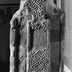 View of face of Pictish cross-slab fragments, (St. Vigeans No.22 and 23).