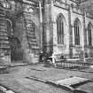 Excavation photograph - Junction of old and new abbey churches - from SW