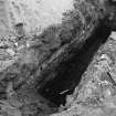 Excavation photograph : detail of west section of trench C.