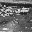 Excavation photograph : f014/017 - also showing cut that they lie in, from west.