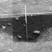 Excavation photograph : area 5 - section f4002, first fill of ditch, north-east corner.