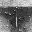 Excavation photograph : area 5 - box A, f4002, section from north.