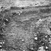 Excavation photograph : area 7 -  f4570, junction of marching camp and earlier ditch, showing relationship, partly excavated, from E.