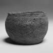 Post excavation photograph : food vessel bowl from cist 3 (SF 26).