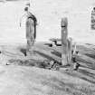 Graves in churchyard, St Marnoch's Parish Church, Fowlis Easter, Angus