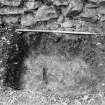 Rossdhu Castle
Excavations, June and August/September 1996
Frame 7 - Trench 4 showing mortar-bonded, rubble core of west wall of tower - from north
