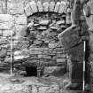 Craignethan Castle
Excavations 1984
Frame 26 - View along drain running along south side of basement - from north
