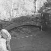 Craignethan Castle
Excavations 1984
Frame 2 - Arch of kitchen fireplace exposed - from west
