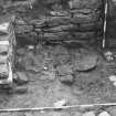 Craignethan Castle
Excavations 1984
Frame 33 - The south end of the kitchen fireplace - from north
