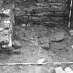 Craignethan Castle
Excavations 1984
Frame 34 - The south end of the kitchen fireplace - from north
