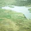 Aerial view of Ranais township on the S side of Loch Grimshader, Isle of Lewis, looking W.