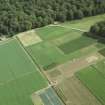 Aerial view of Aldroughty Farm, Elgin, Moray, looking NNE.