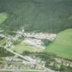 Aerial view of Lawson Memorial Hospital and S end of Golspie, East Sutherland, looking W.