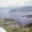 Aerial view of Tobermory and Calve Island, Mull, looking NE.