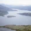 Aerial view of Risga, Oronsay and the mouth of Loch Sunart, Wester Ross, looking E.