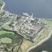 Aerial view of Ullapool town and harbour, Wester Ross, looking SSE.