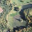 Aerial view of Fasque Lake, Fettercairn, Aberdeenshire, looking NE.