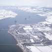 Aerial view of Invergordon and the Cromarty Firth under snow, looking WSW.