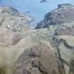 Aerial view of Sean Bhaile and Port Mor, Muck, Small Isles, looking SE.