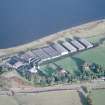 Aerial view of Glenmorangie Distillery, Tain, Easter Ross, looking E.