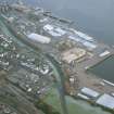 Aerial view of Invergordon oil rig Fabrication Yard, Cromarty Firth, looking SE.